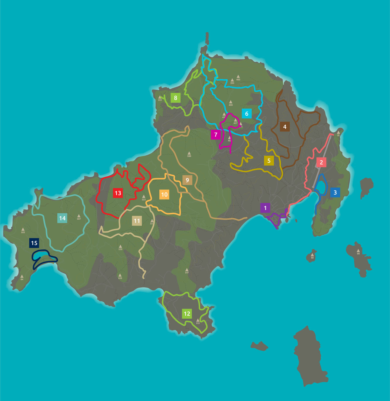 Skiathos Paths Map